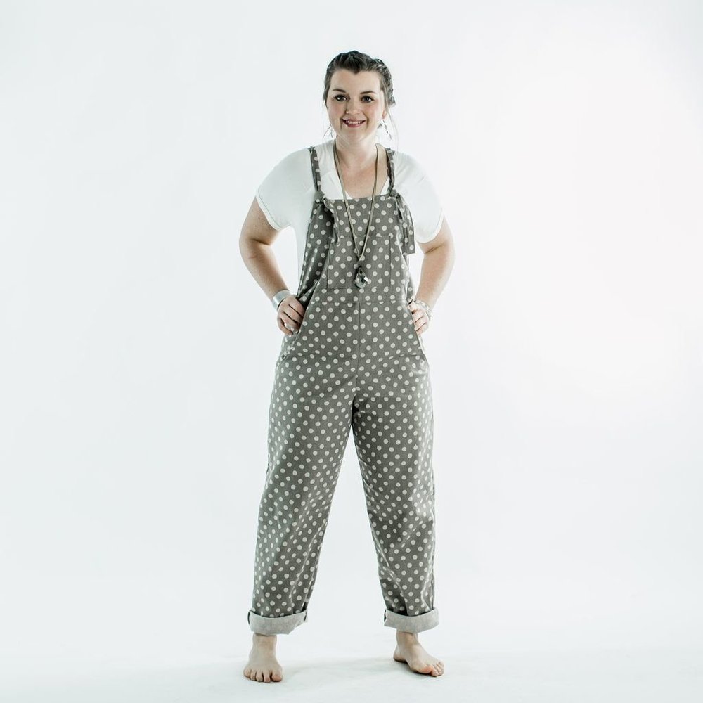 NWT Farmhouse Frocks Rita Romper Beige Polka Dot